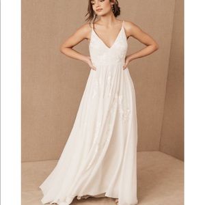 BHLDN Bohemian Anthropologie Wedding Gown